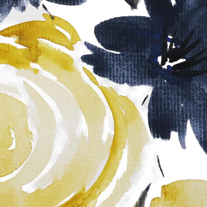 Navy and Yellow Loose Watercolor Floral Bouquet Coffee Mug Gallery Image 2