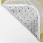 Navy and Yellow Loose Watercolor Floral Bouquet Bath Mat Gallery Image 2