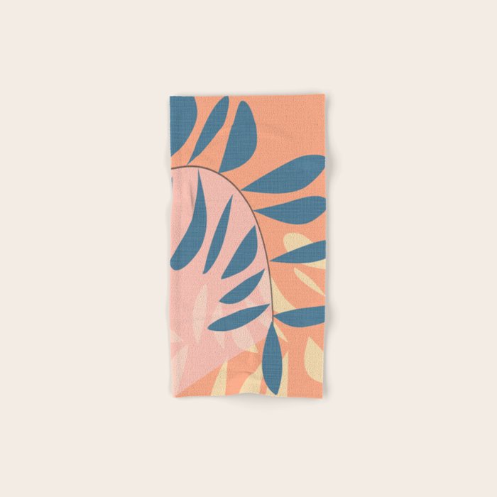 Abstract Blue Branch Bath Towel Gallery Image 1