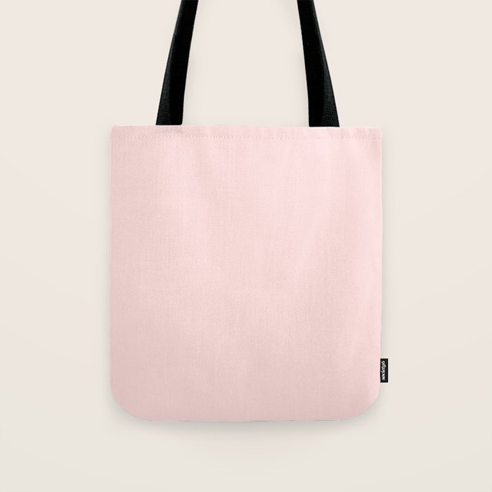 Light Pink Solid Color Tote Bag Gallery Image 1