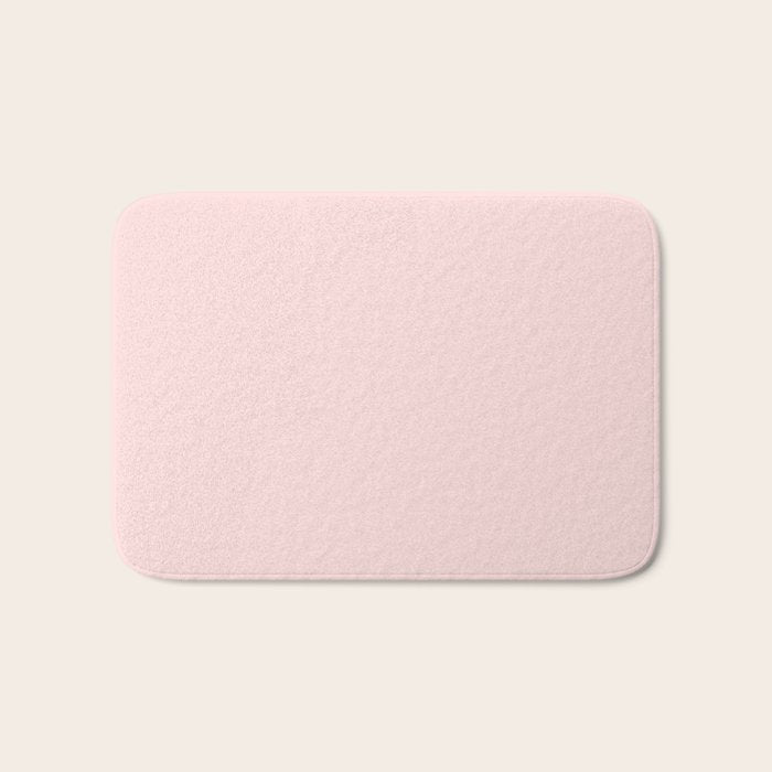 Light Pink Solid Color Bath Mat Gallery Image 1