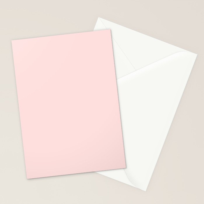 Light Pink Solid Color Stationery Card Gallery Image 2