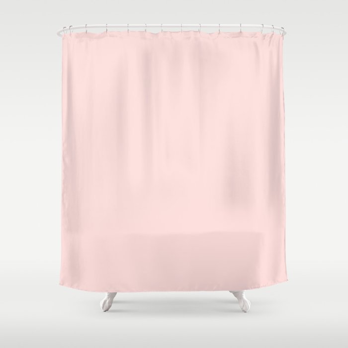 Light Pink Solid Color Shower Curtain Gallery Image 1