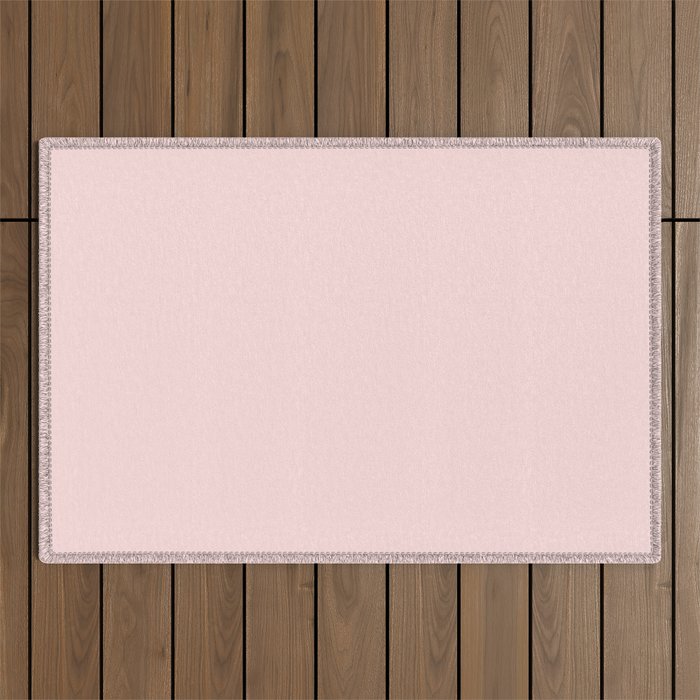 Light Pink Solid Color Outdoor Rug Gallery Image 1
