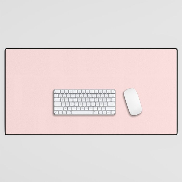 Light Pink Solid Color Desk Mat Gallery Image 1