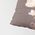 Delicate bouquet of flowers with bow - Peach and mocha copper Pillow Sham Gallery Image 4