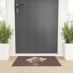 Delicate bouquet of flowers with bow - Peach and mocha copper Welcome Mat Gallery Image 3
