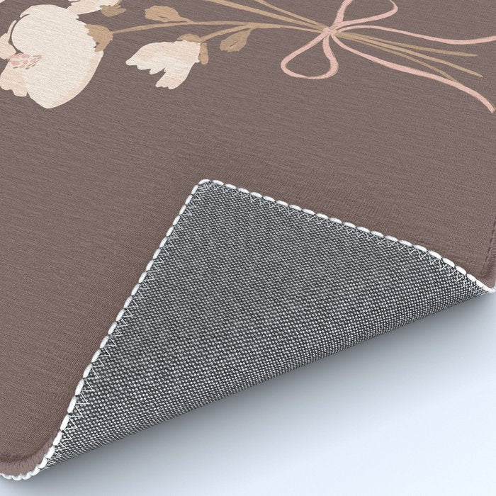 Delicate bouquet of flowers with bow - Peach and mocha copper Rug Gallery Image 4