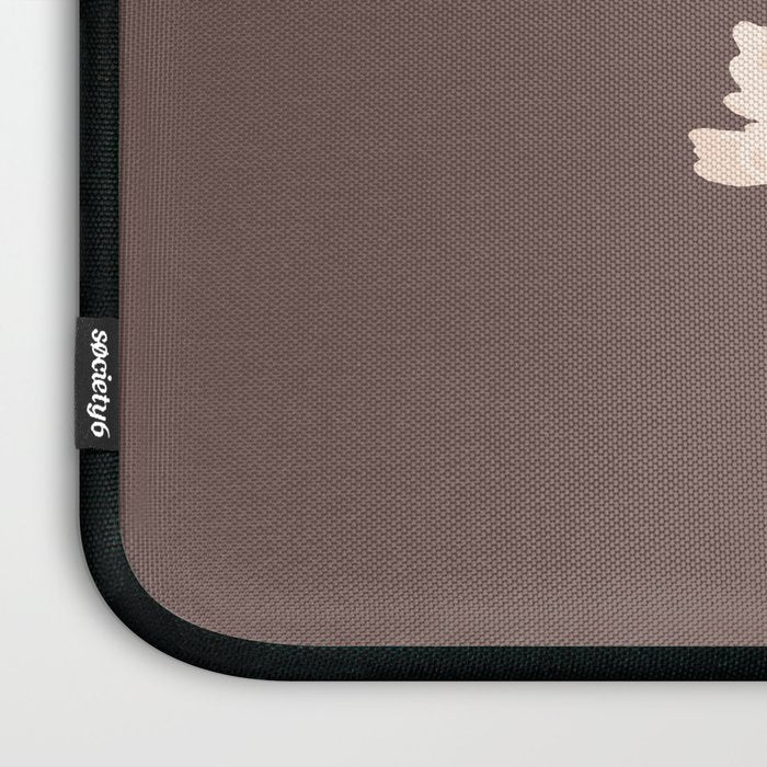 Delicate bouquet of flowers with bow - Peach and mocha copper Laptop Sleeve Gallery Image 3