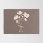 Delicate bouquet of flowers with bow - Peach and mocha copper Rug Gallery Image 2