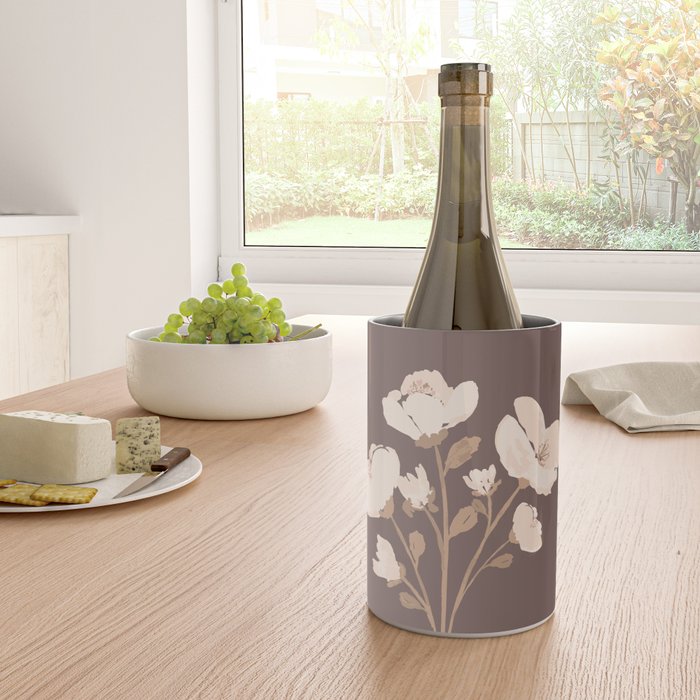 Delicate bouquet of flowers with bow - Peach and mocha copper Wine Chiller Gallery Image 4