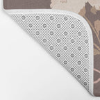 Delicate bouquet of flowers with bow - Peach and mocha copper Bath Mat Gallery Image 2