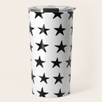 Star Pattern Black On White Travel Mug Gallery Image 1