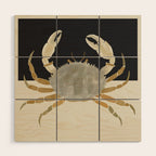 Minimalist Crab Wood Wall Art Gallery Image 1