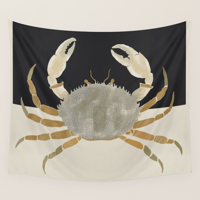 Minimalist Crab Wall Tapestry Gallery Image 4
