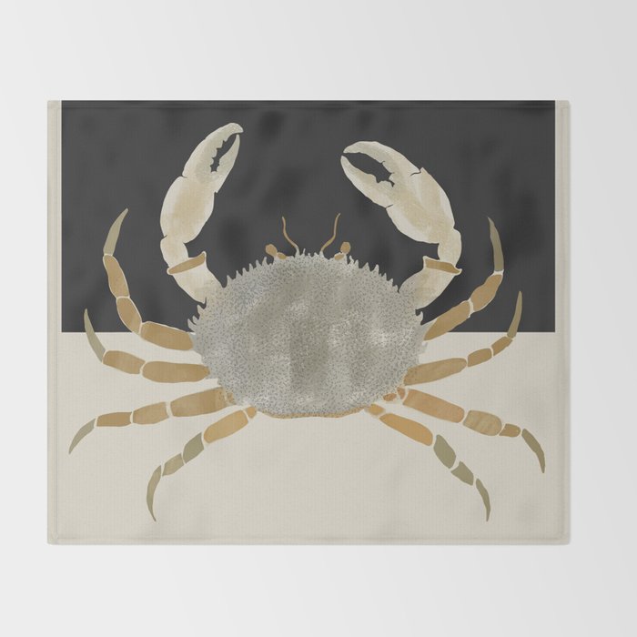 Minimalist Crab Throw Blanket Gallery Image 2