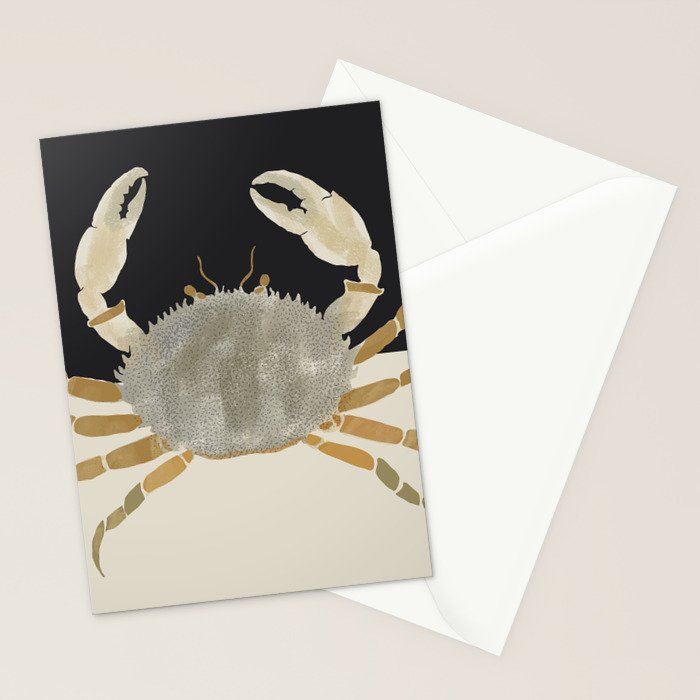 Minimalist Crab Stationery Card Gallery Image 2