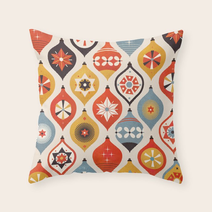 Christmas Tree Decorations Throw Pillow Gallery Image 1