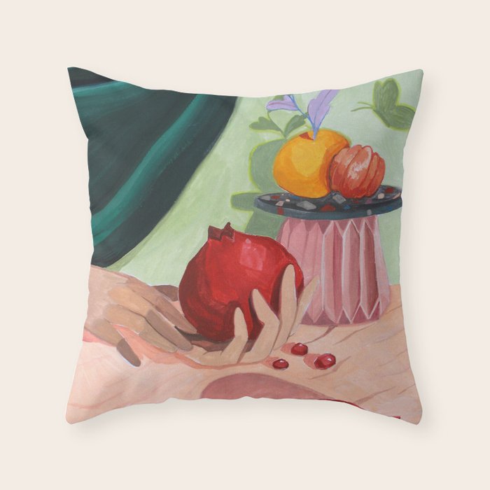 Pomegranate Throw Pillow Gallery Image 1