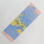 Map of Northern Michigan - Pasty Tour in Peach Yoga Mat Gallery Image 1