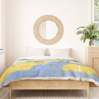 Map of Northern Michigan - Pasty Tour in Peach Duvet Cover Gallery Image 3