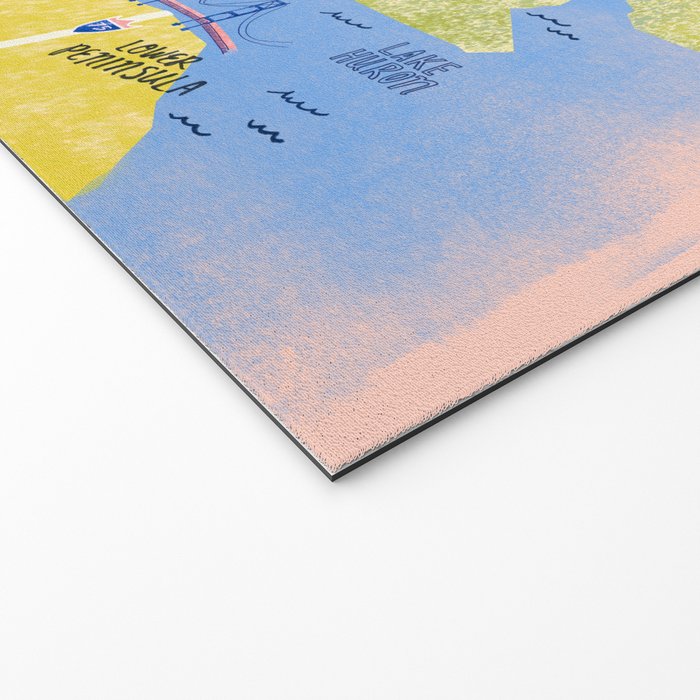 Map of Northern Michigan - Pasty Tour in Peach Welcome Mat Gallery Image 2