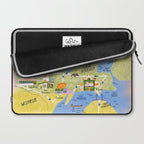 Map of Northern Michigan - Pasty Tour in Peach Laptop Sleeve Gallery Image 2