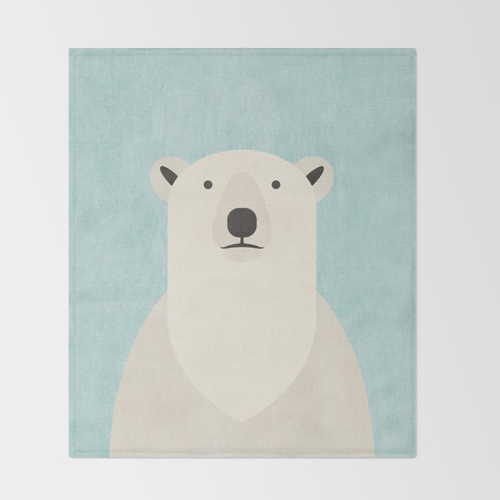 FAUNA / Polar Bear Throw Blanket Gallery Image 2