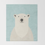 FAUNA / Polar Bear Throw Blanket Gallery Image 2