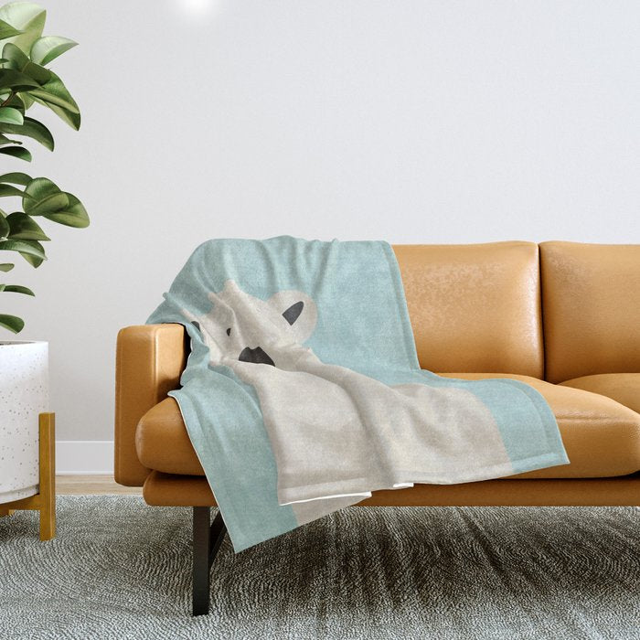 FAUNA / Polar Bear Throw Blanket Gallery Image 1