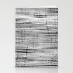 Rustic, Abstract Stripes Pattern, Black and White Stationery Card Gallery Image 2