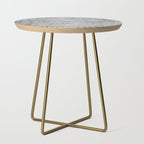 Rustic, Abstract Stripes Pattern, Black and White Side Table Gallery Image 1