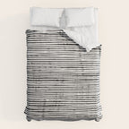 Rustic, Abstract Stripes Pattern, Black and White Comforter Gallery Image 6