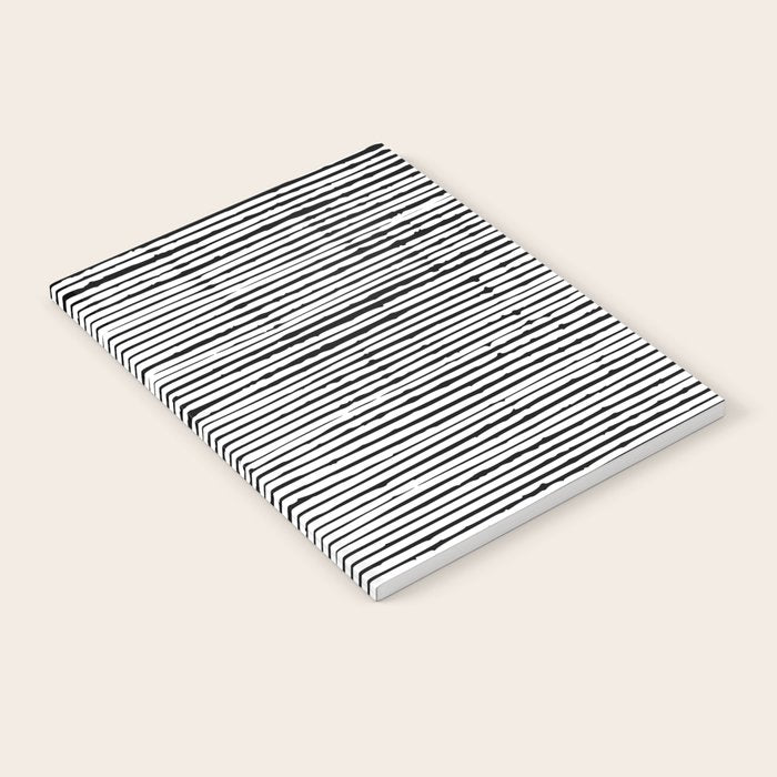 Rustic, Abstract Stripes Pattern, Black and White Notebook Gallery Image 1
