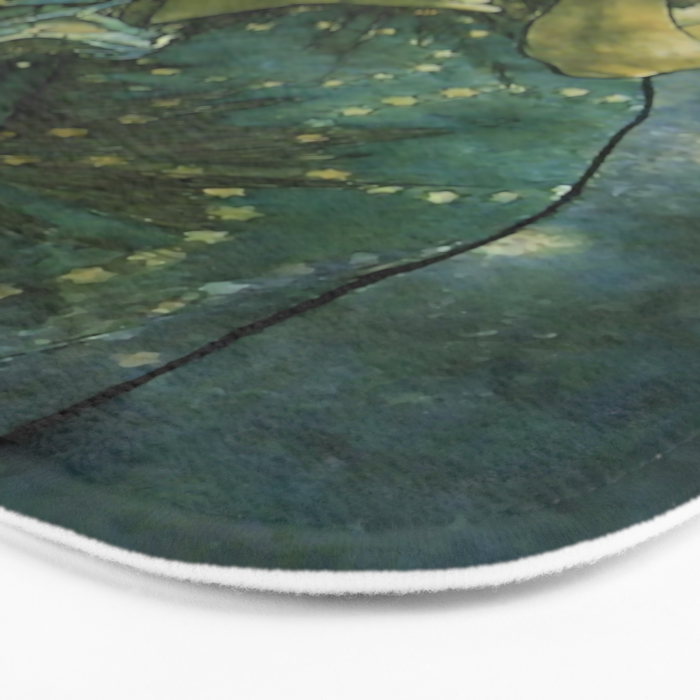 Alphonse Mucha "The Moon and the Stars Series: The Moon" Bath Mat Gallery Image 3