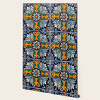 Mandala mexican talavera tile ceramic mosaic Wallpaper Gallery Image 2