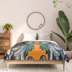 Mandala mexican talavera tile ceramic mosaic Comforter Gallery Image 3