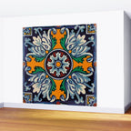 Mandala mexican talavera tile ceramic mosaic Wall Mural Gallery Image 2