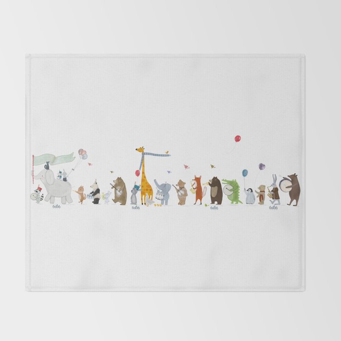 the big little parade Throw Blanket Gallery Image 2