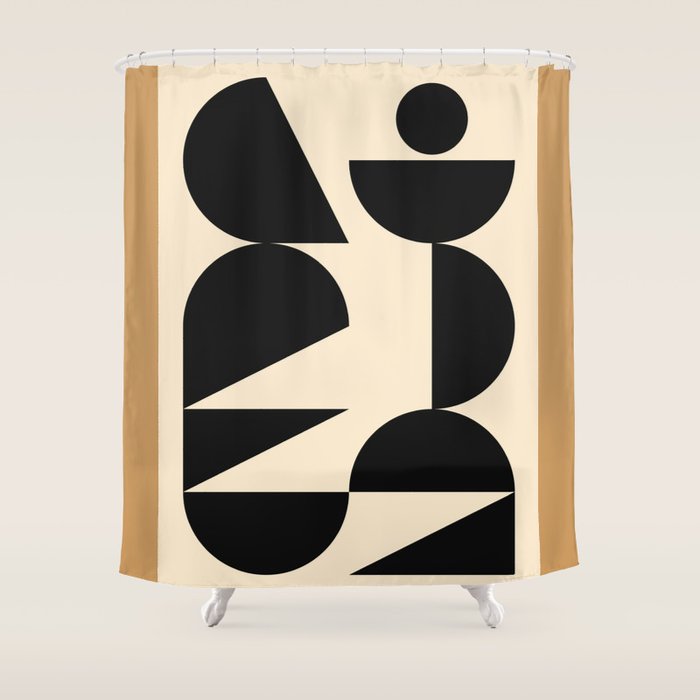 Modern geometric shapes 47 Shower Curtain Gallery Image 1