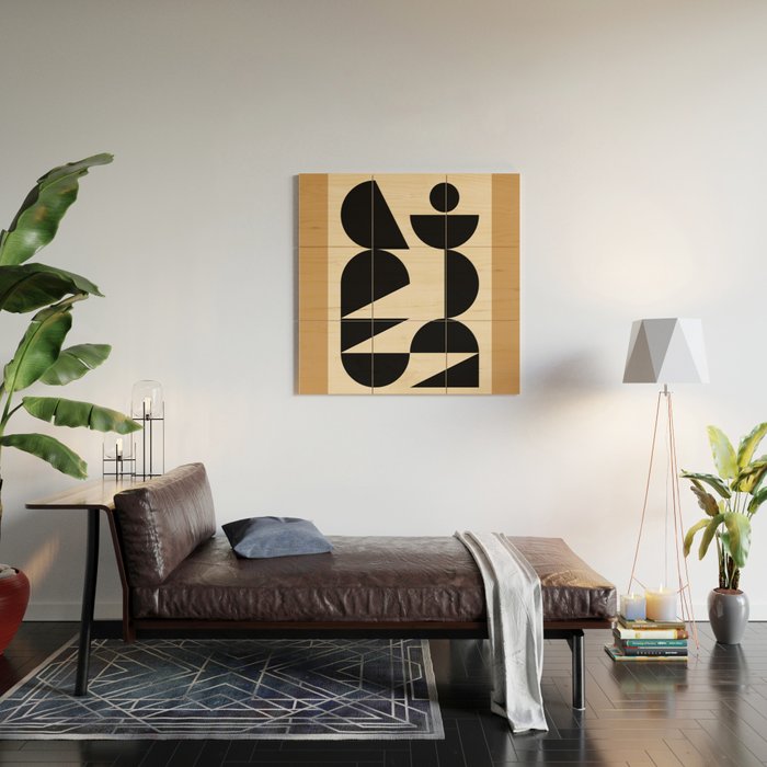 Modern geometric shapes 47 Wood Wall Art Gallery Image 2