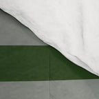 Dark Forest Green Summer Cabana Beach Picnic Stripes Comforter Gallery Image 4