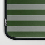Dark Forest Green Summer Cabana Beach Picnic Stripes Laptop Sleeve Gallery Image 3
