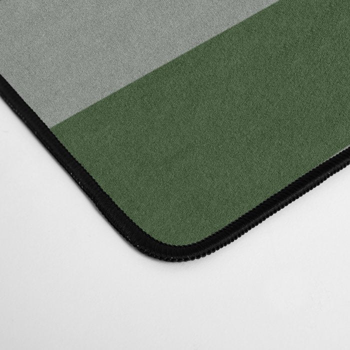 Dark Forest Green Summer Cabana Beach Picnic Stripes Desk Mat Gallery Image 4