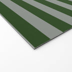 Dark Forest Green Summer Cabana Beach Picnic Stripes Welcome Mat Gallery Image 2
