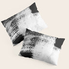modern painterly brush strokes texture in bw Pillow Sham Gallery Image 3