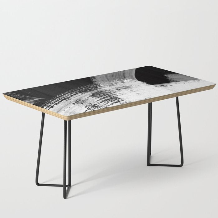 modern painterly brush strokes texture in bw Coffee Table Gallery Image 1