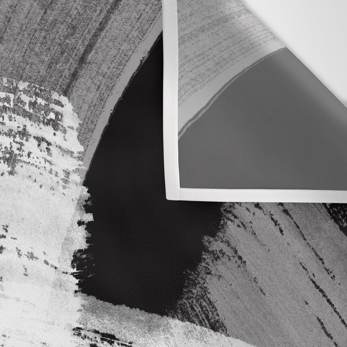 modern painterly brush strokes texture in bw Wall Tapestry Gallery Image 3