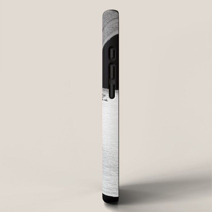 modern painterly brush strokes texture in bw iPhone Case Gallery Image 2