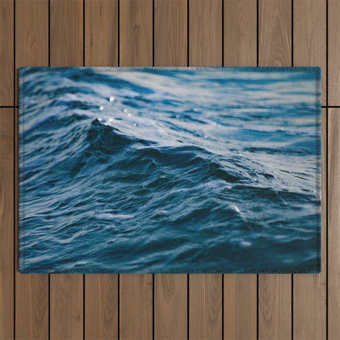 Blue Ocean Waves Outdoor Rug Gallery Image 1